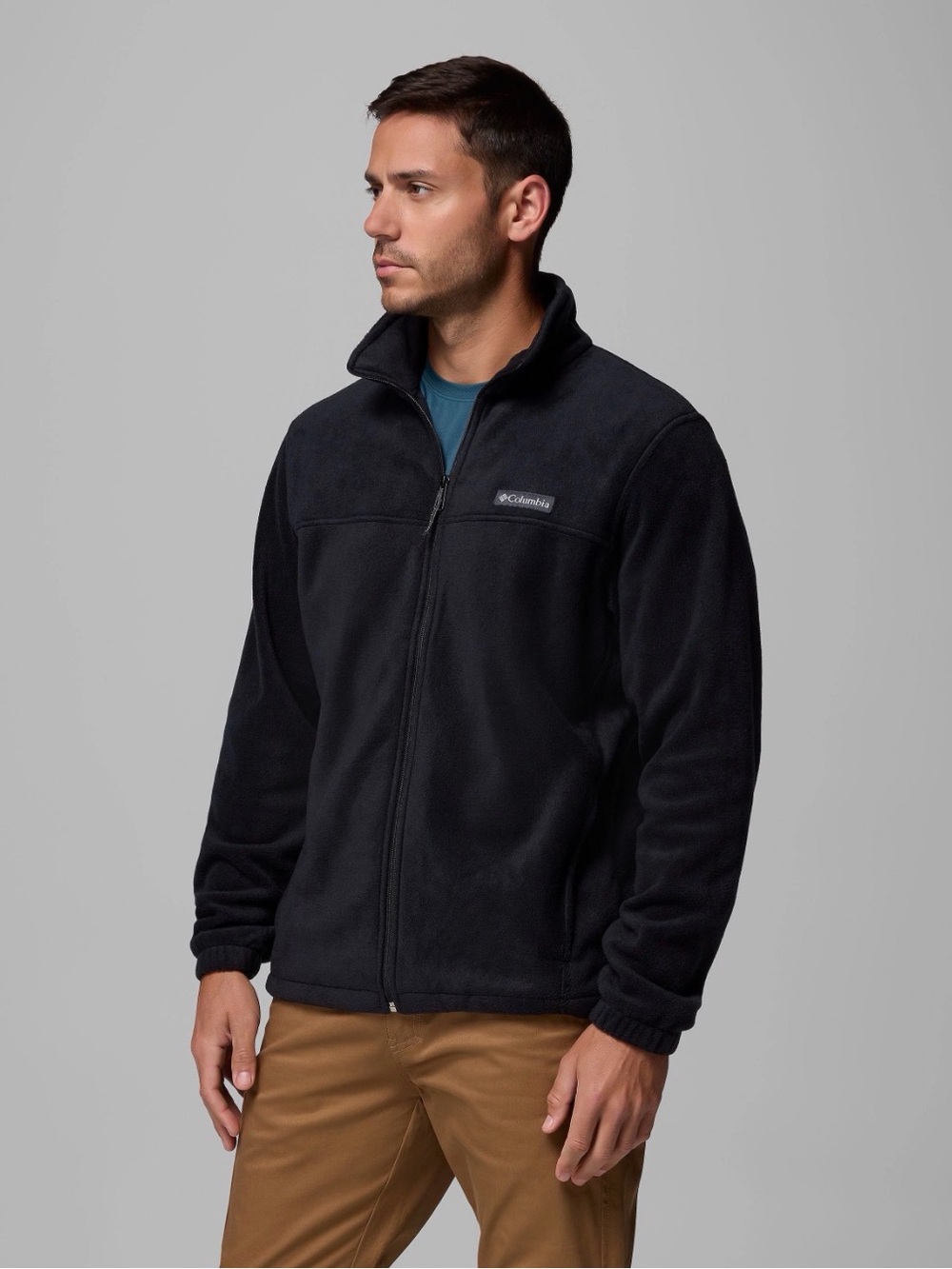 Columbia Men’s Full Zip Fleece jacket pocket 90s y2k style outdoor hiking active